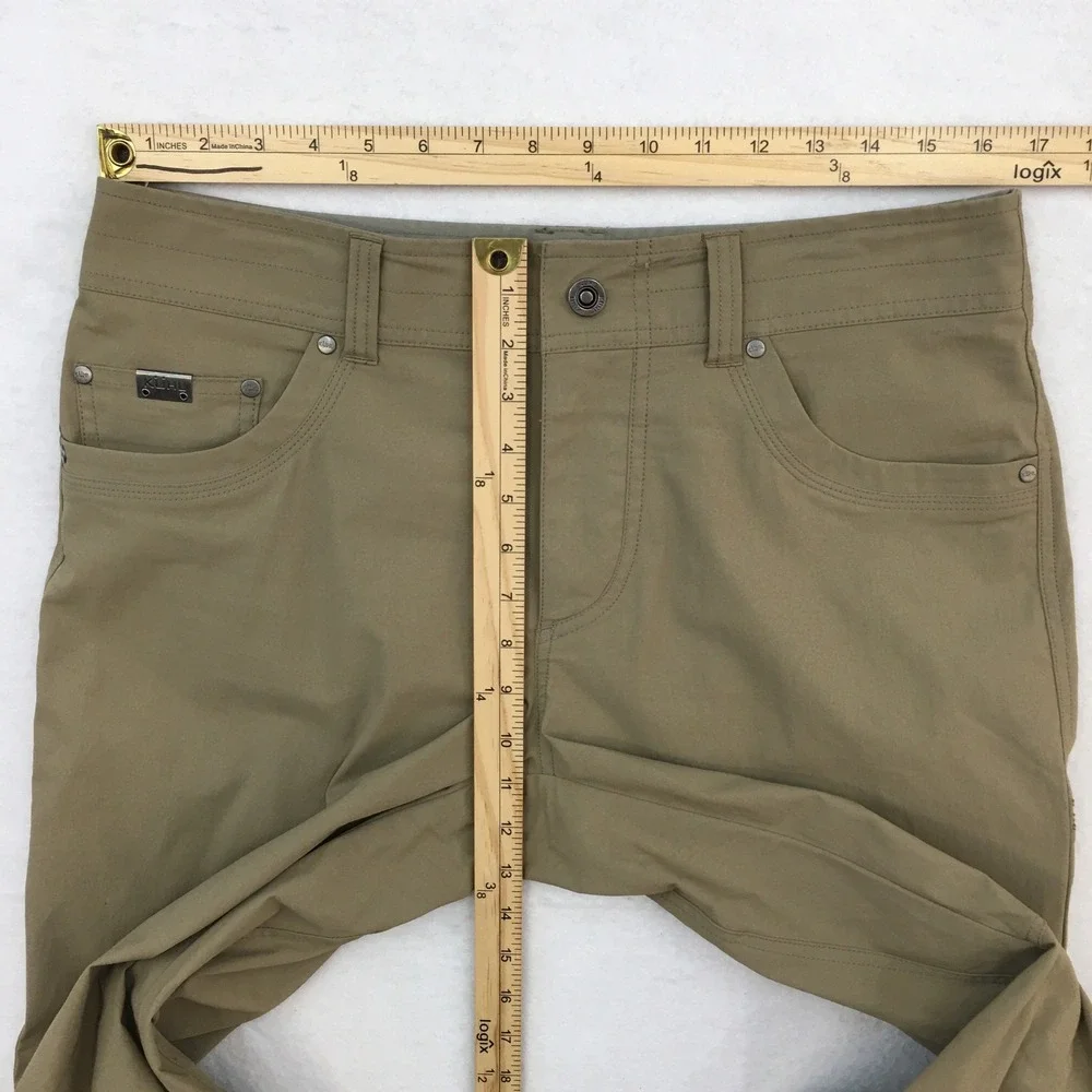 Kuhl Revolvr Rogue Pants Mens 33x30 Tan Brown Uberkuhl Stretch Tapered Hiking